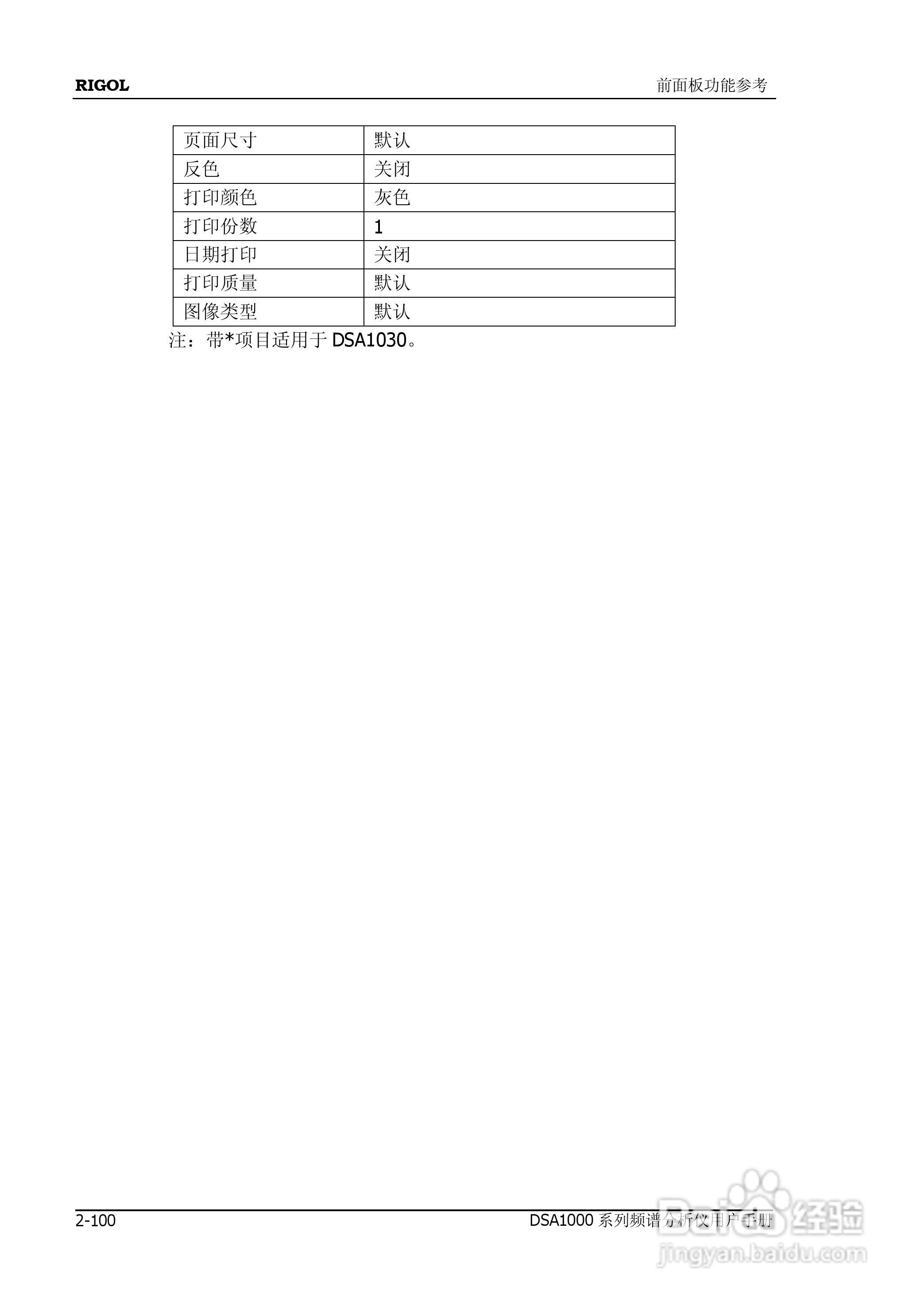 普源DSA1000系列频谱分析仪说明书:[15]