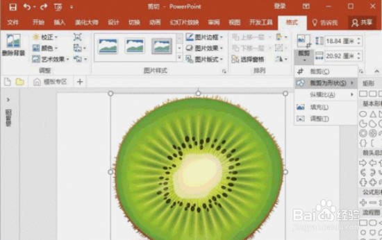 PPT内如何裁剪图片