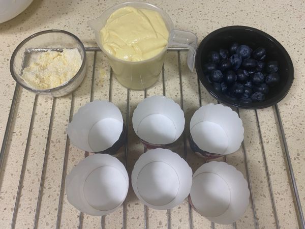 0卡甜品蓝莓玛芬蛋糕