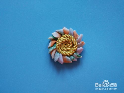 螺旋形状布花的做法 百度经验