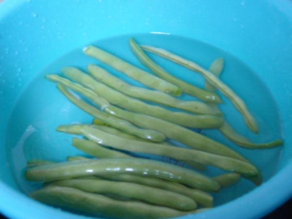 四季豆炒杏鲍菇