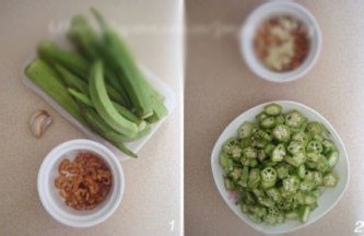 减肥瘦身:虾米炒秋葵