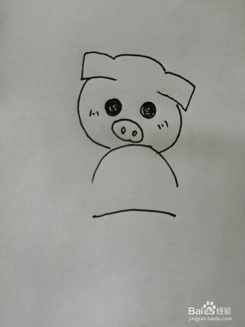 可爱的小猪怎么画