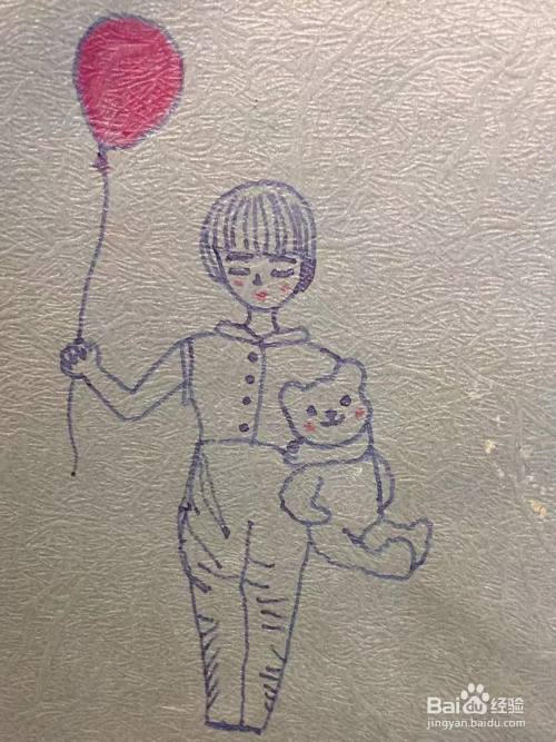 插画教程之拿着气球的孩子