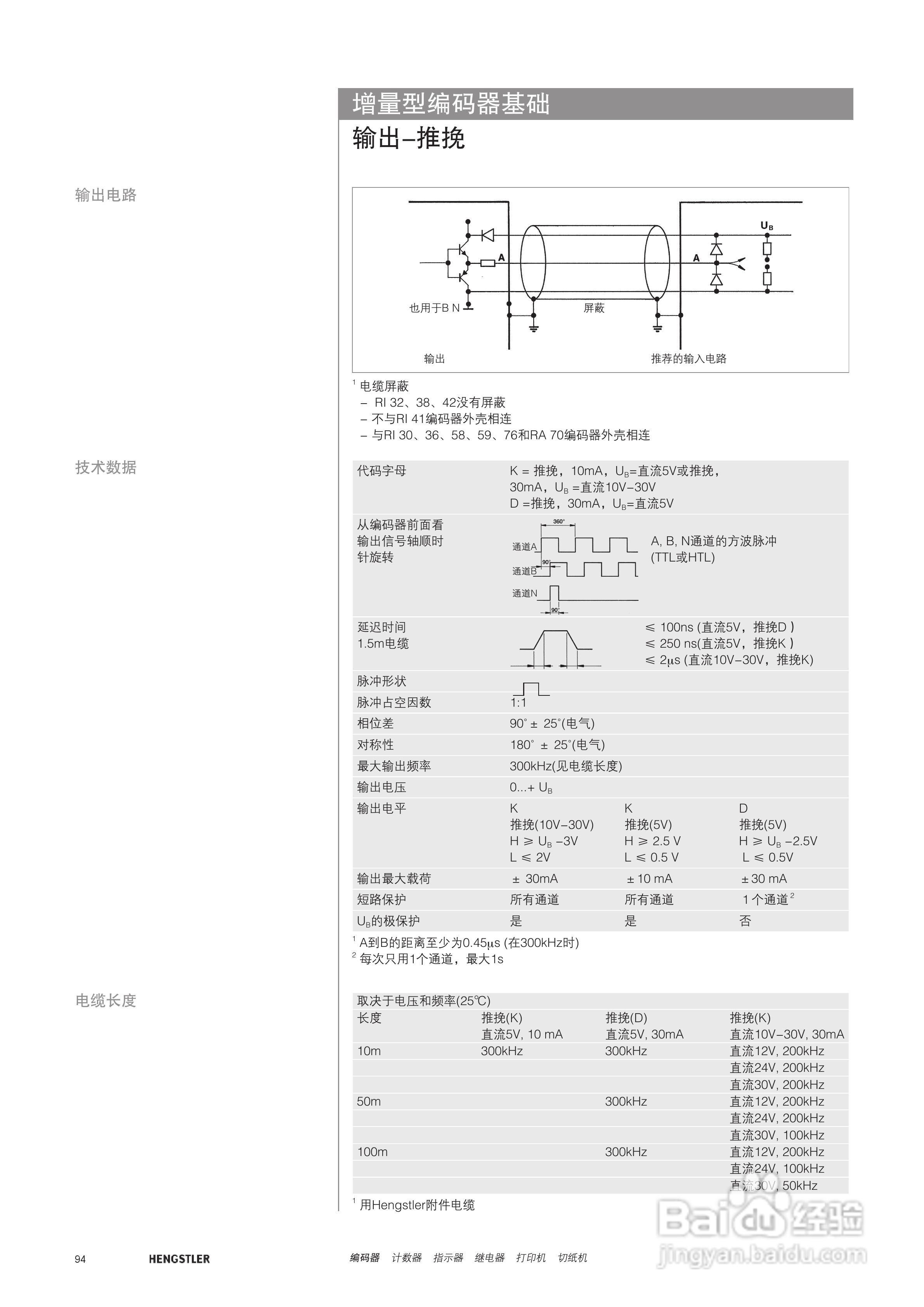 Hengstler 增量型编码器产品说明书:[10]