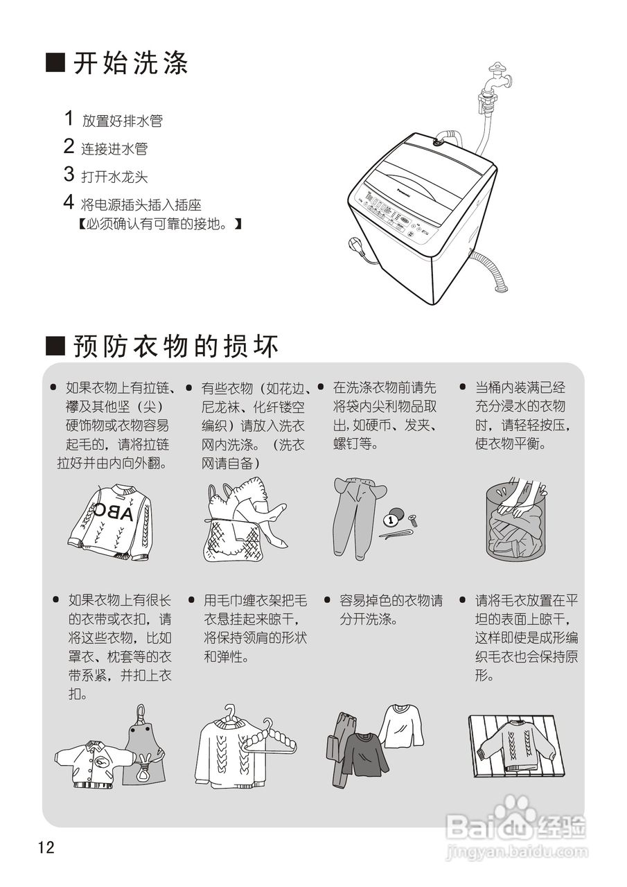 松下XQB65-X601U洗衣机使用说明书:[2]