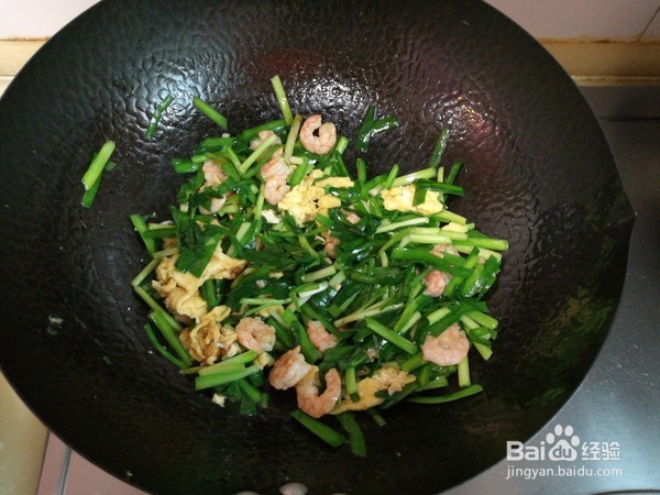 虾仁韭菜炒鸡蛋