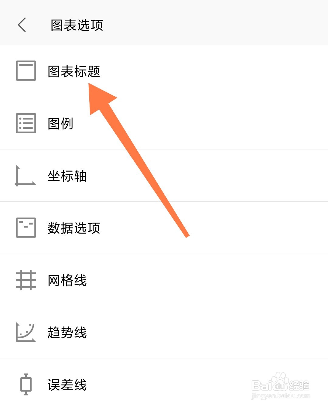 手机WPS制作表格图表时怎么隐藏图标标题