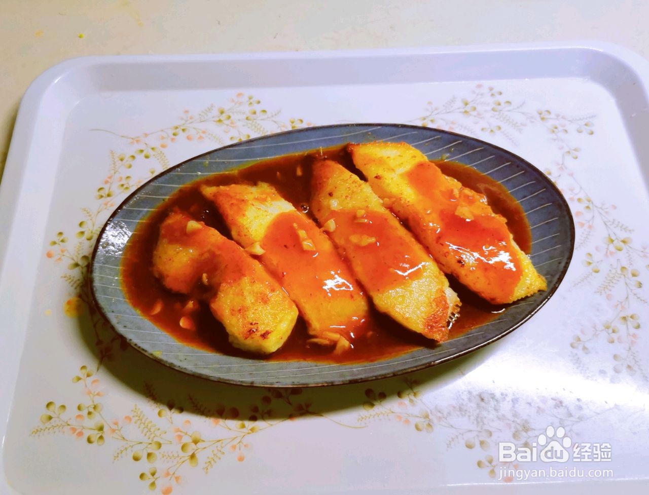 草莓果酱浇汁鱼块怎么做