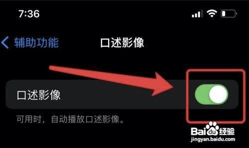 苹果如何开启自动播放口述影像功能