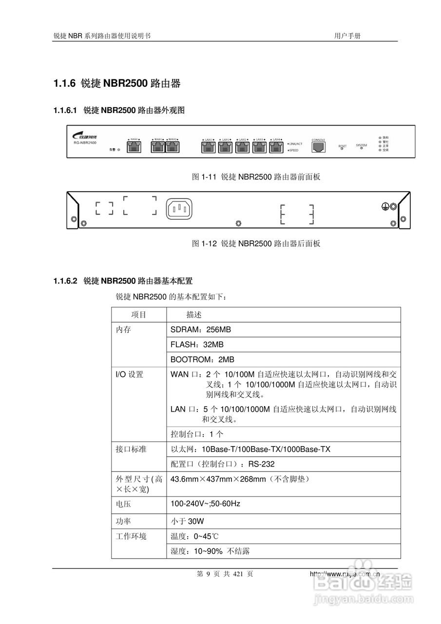 锐捷NBR3000路由器用户手册:[2]