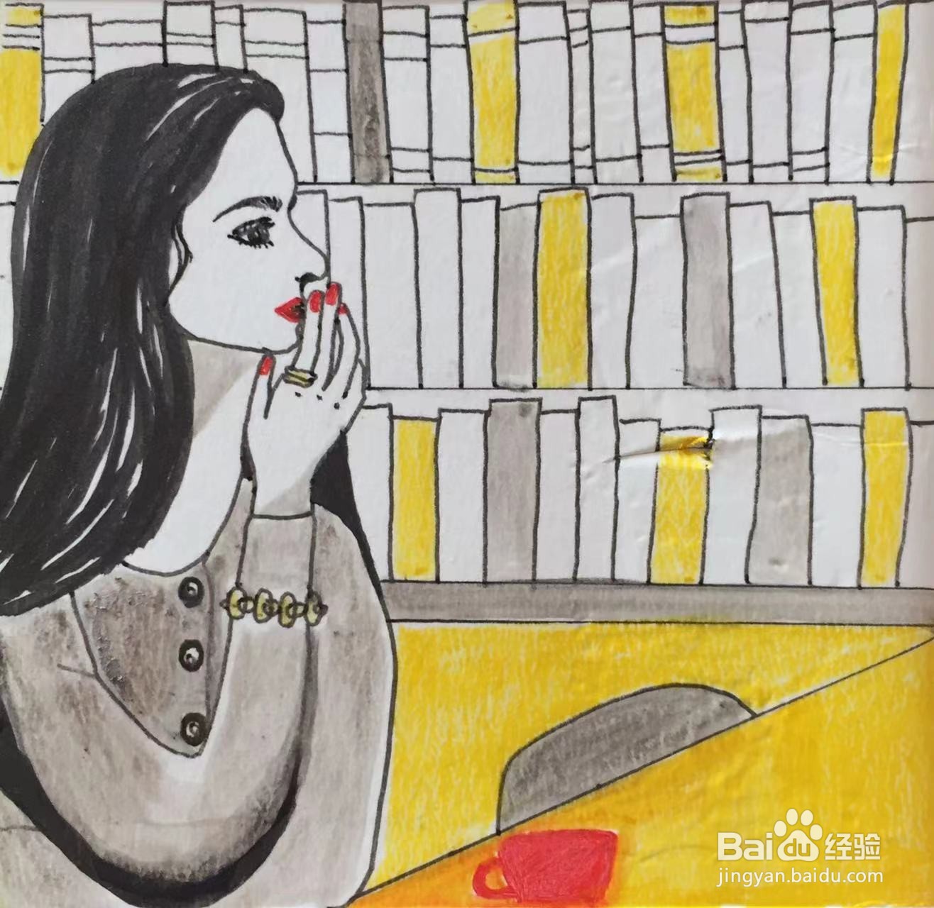 插画教程之咖啡店里的客人