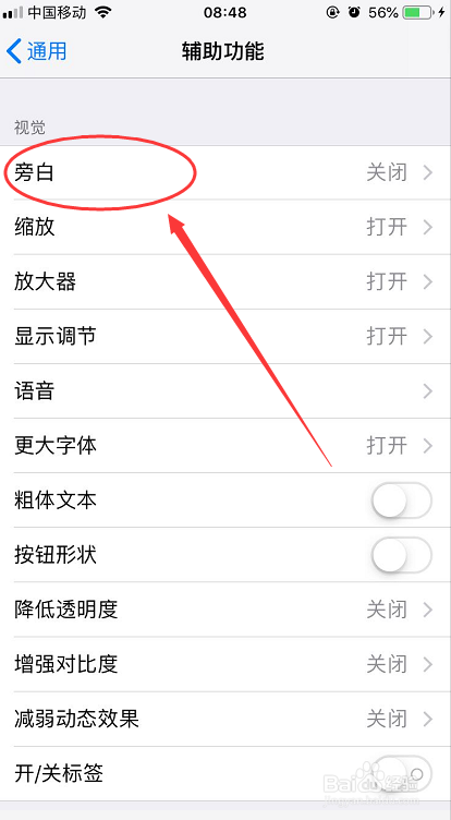 iPhone手机怎么打开旁白朗读功能