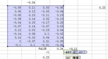 excel怎么让一整列的数值的绝对值相加