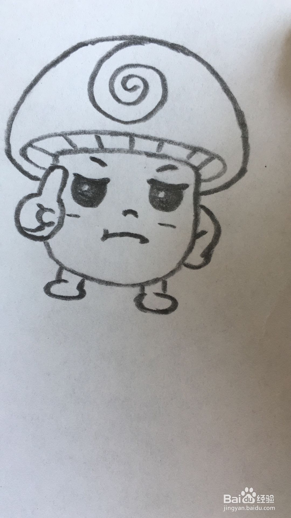 做NO动作的蘑菇君如何画