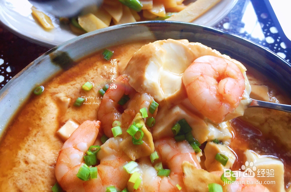 怎么简单的做虾仁鸡蛋蒸豆腐?