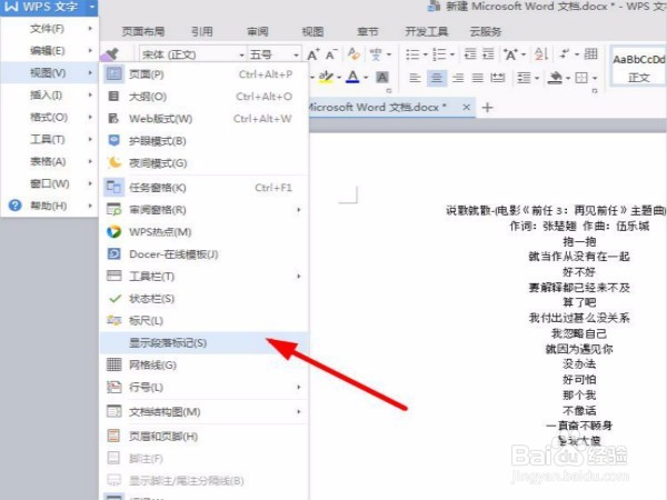 在wordwps中怎么样添加段落标记