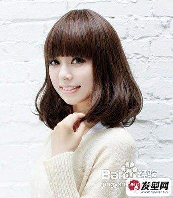 13甜美中短发梨花烫发型图片 百度经验
