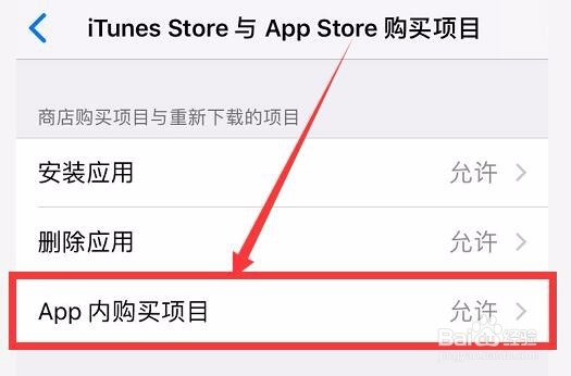 iPhone怎么关闭App内购买项目