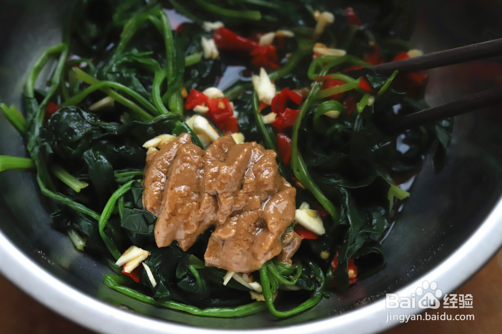 麻酱拌菠菜的做法