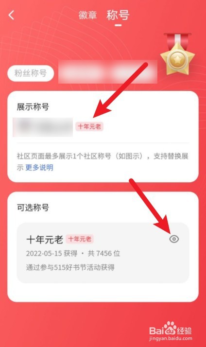 起点粉丝称号怎么戴不了