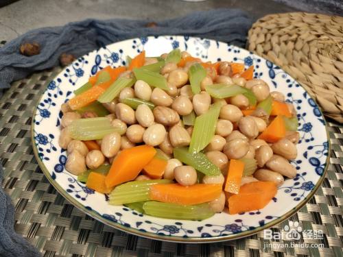 芹菜花生米的做法 百度经验