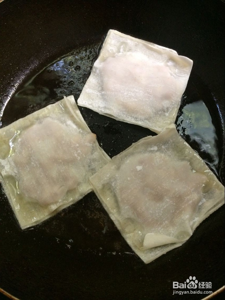 混沌皮做香脆薄肉饼的方法