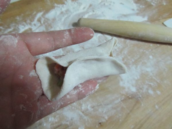 佛手瓜三鲜锅贴