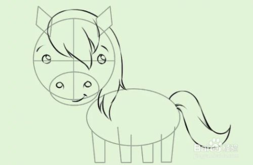 如何画一匹马(卡通)