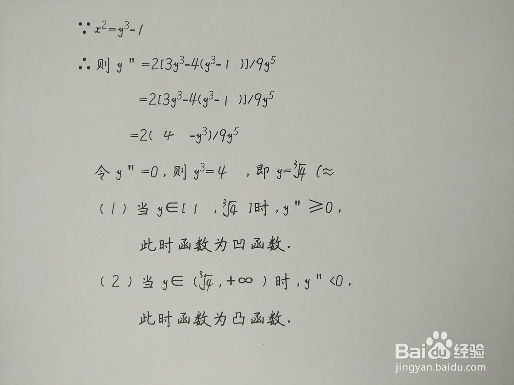隐函数y^3-x^2=1的图像