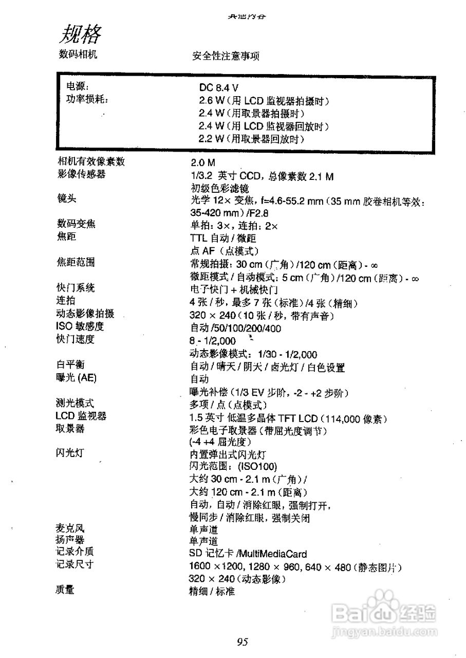 panasonic 数码相机DMC-FZ1EN使用说明书:[10]