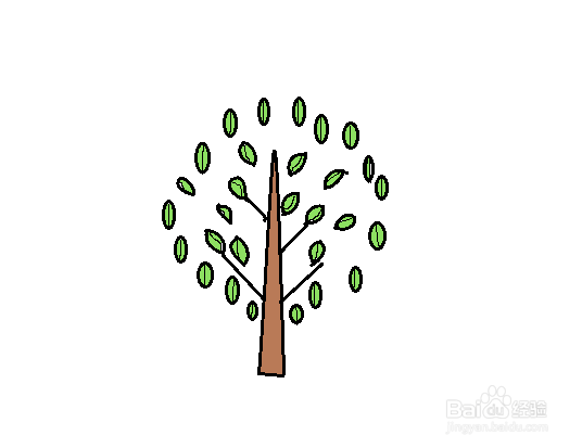 怎么画发新芽的树