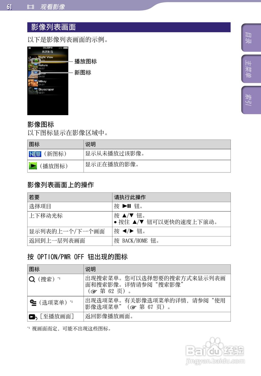 SONY索尼NWZ-A846数码影音使用说明书:[7]