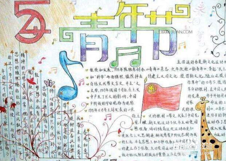 54青年手抄报图片