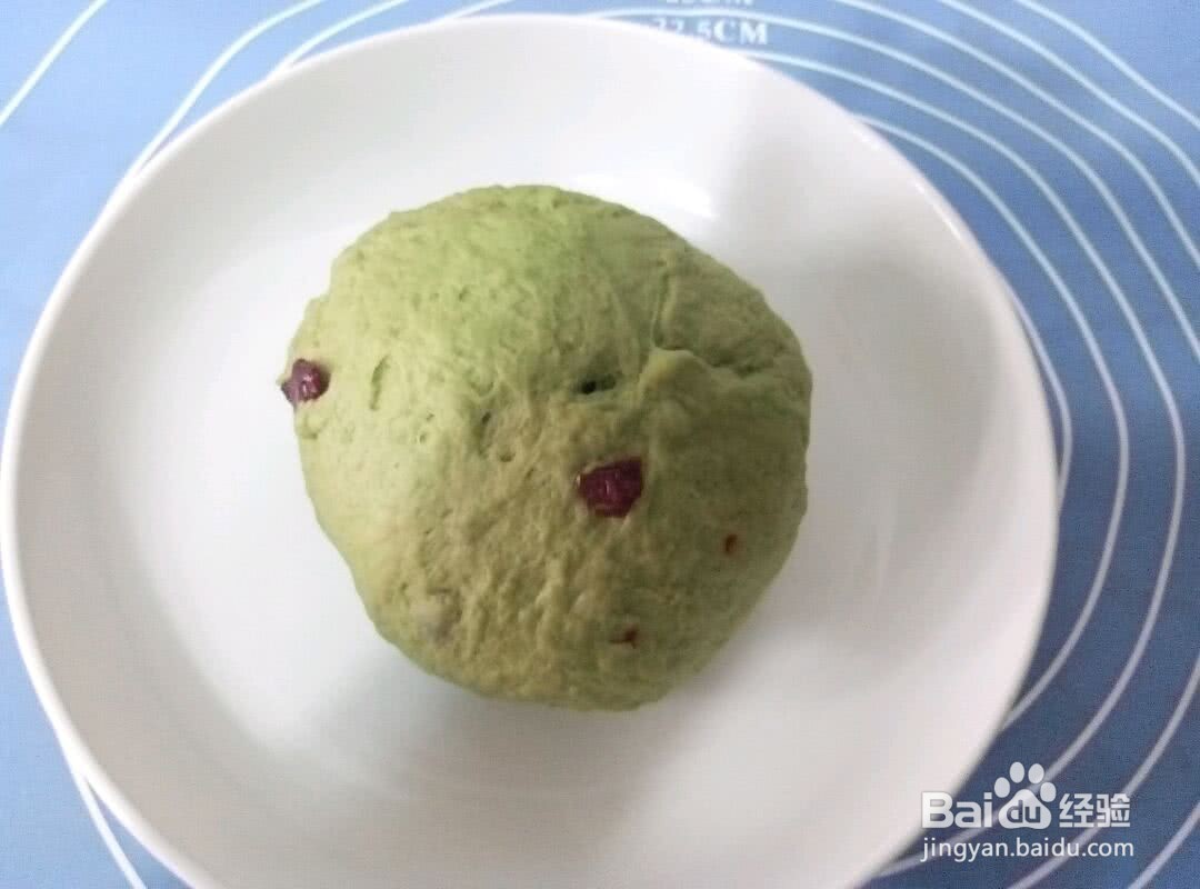 抹茶蔓越莓面包的做法
