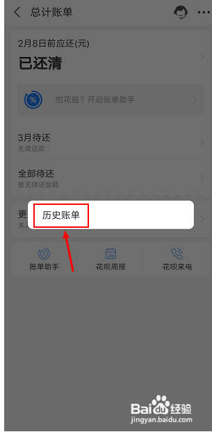 花呗如何看全年每月总支出