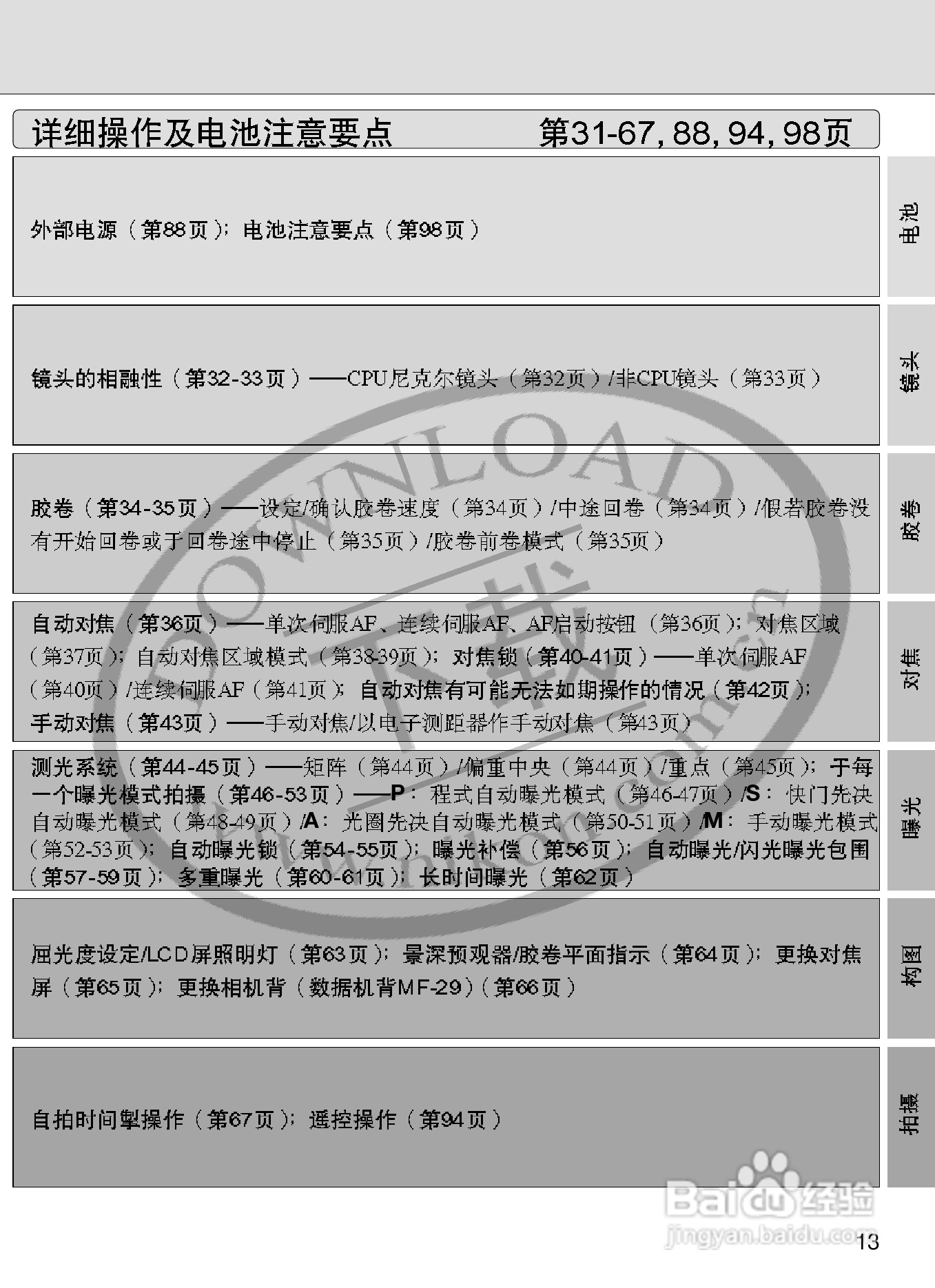 尼康F100数码相机使用说明书:[2]