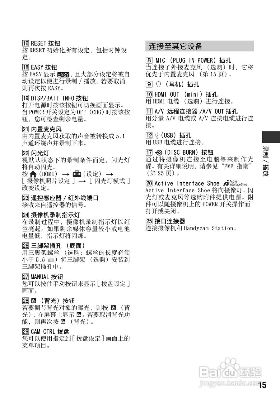 索尼DCR-SR12E型数码摄录一体机使用说明书:[2]