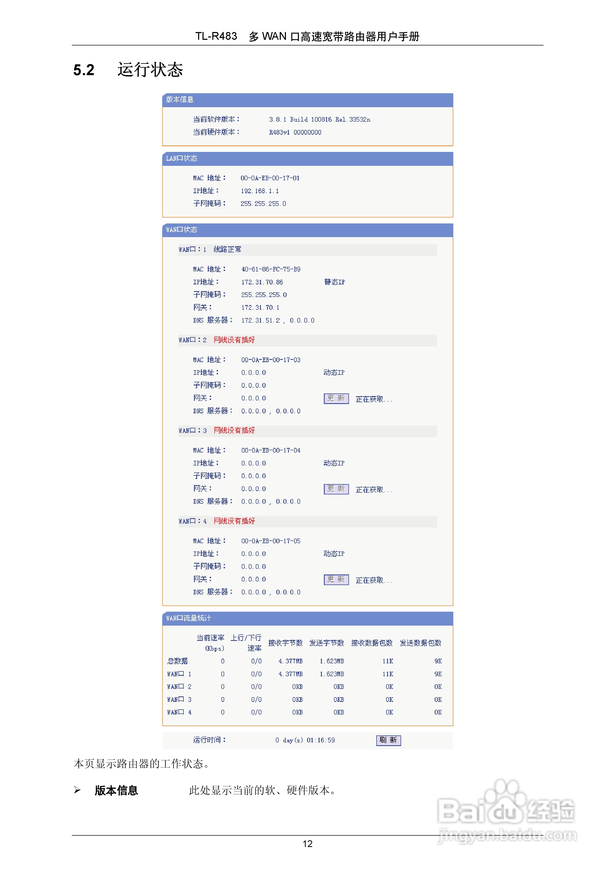 多WAN口高速宽带路由器TL-R483使用手册:[2]
