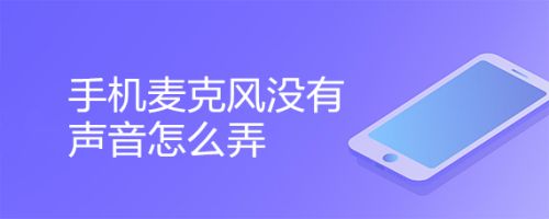手机麦克风没有声音怎么弄