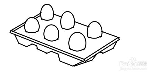 简笔画鸡蛋盒怎么画?