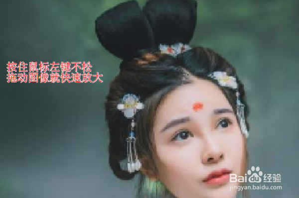 ps使用抠图工具时如何用快捷键移动放大的图片