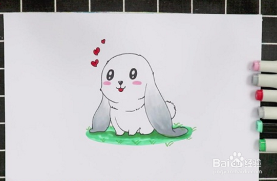 小白兔的眼睛怎么画