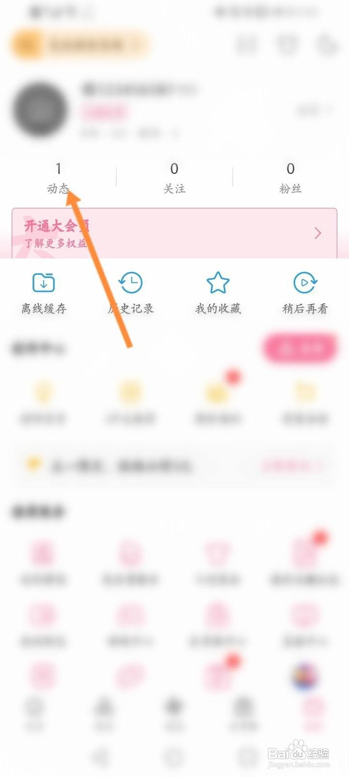 哔哩哔哩怎么置顶动态