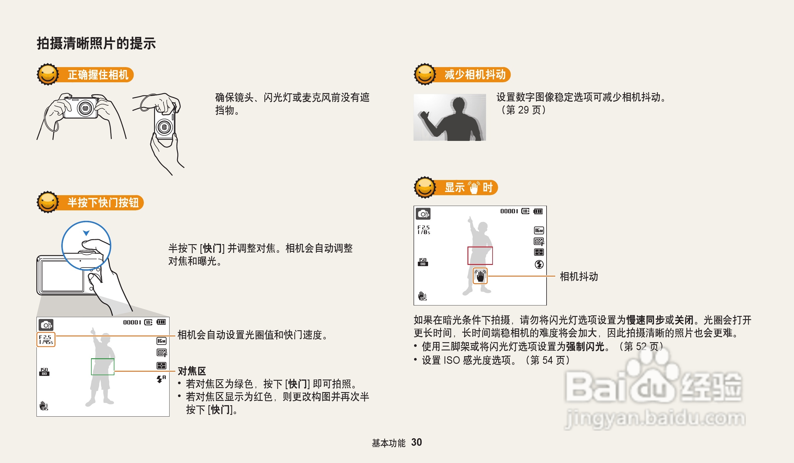 三星ES96数码相机说明书:[4]