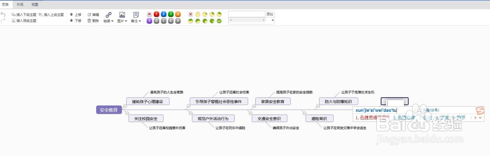 分享安全教育思维导图模板