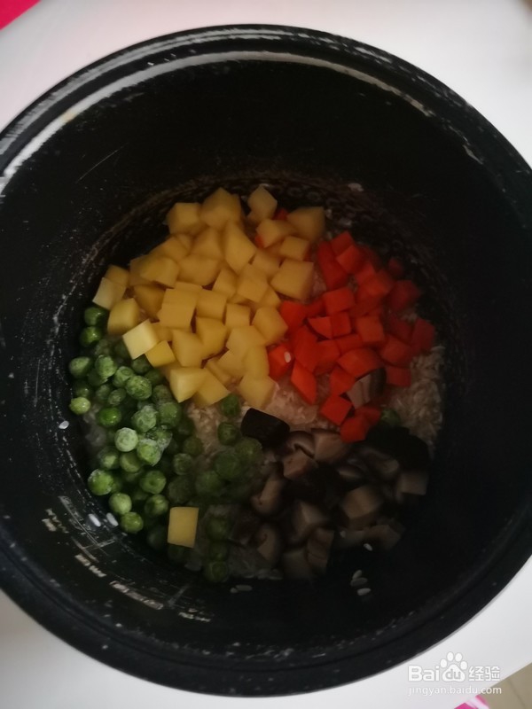 素菜米饭的做法
