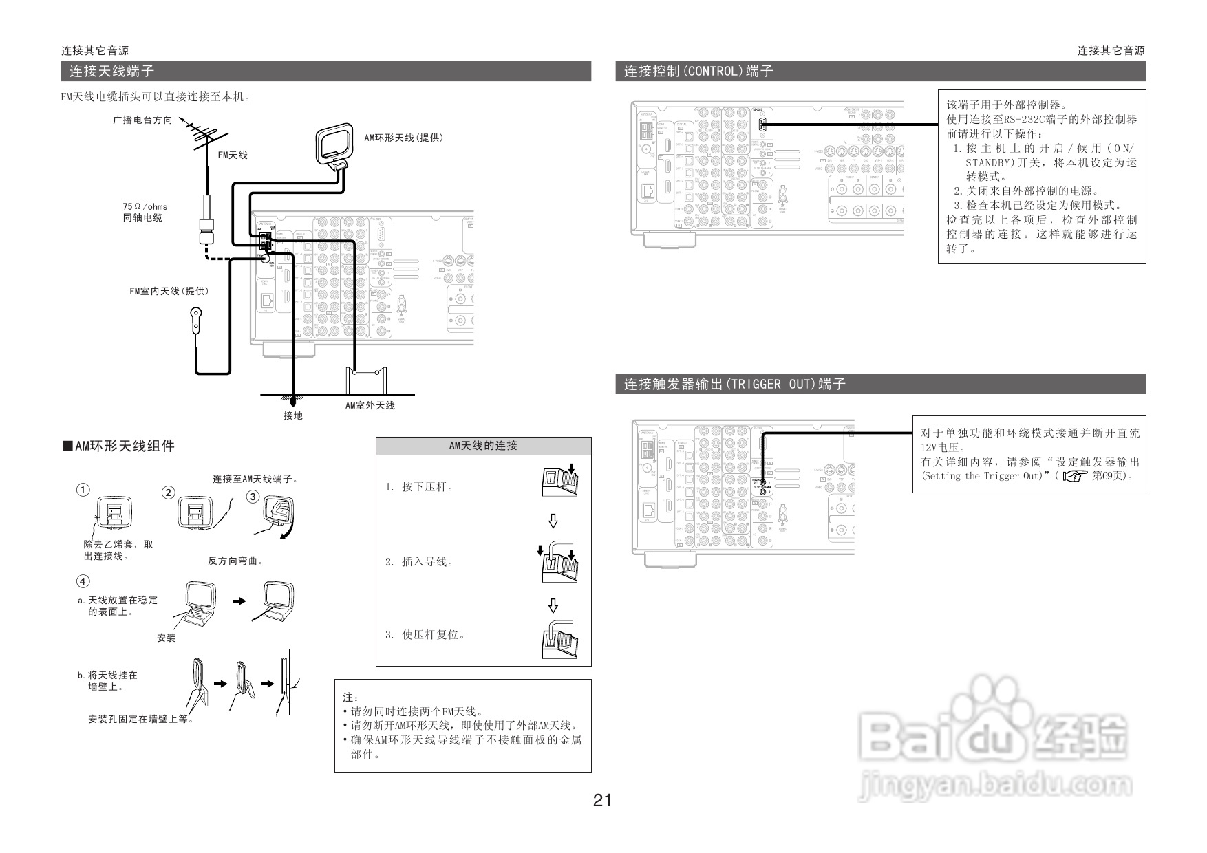 DENON收音环绕扩音机AVR-3806操作说明书:[2]