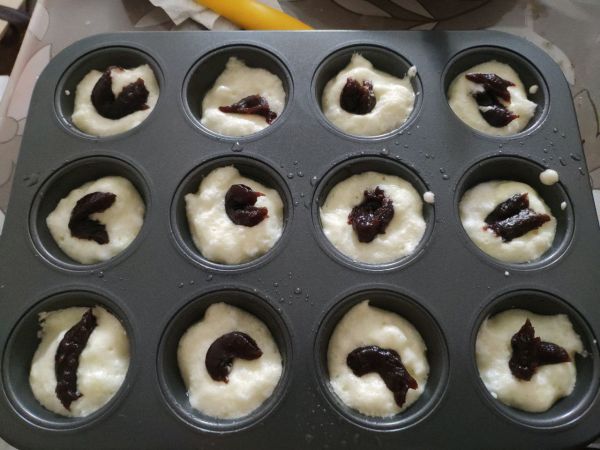红豆抹茶夹心蛋糕