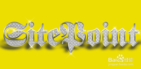 利用图层样式及滤镜制作闪亮的钻石字